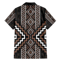 Classic Tukutuku Pattern Aotearoa Family Matching Tank Maxi Dress and Hawaiian Shirt Niho Taniwha and Puhoro Motifs LT7 - Polynesian Pride