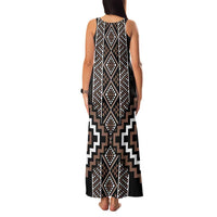 Classic Tukutuku Pattern Aotearoa Family Matching Tank Maxi Dress and Hawaiian Shirt Niho Taniwha and Puhoro Motifs LT7 - Polynesian Pride