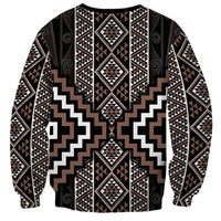 Classic Tukutuku Pattern Aotearoa Sweatshirt Niho Taniwha and Puhoro Motifs
