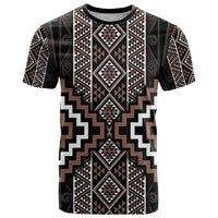 Classic Tukutuku Pattern Aotearoa T Shirt Niho Taniwha and Puhoro Motifs