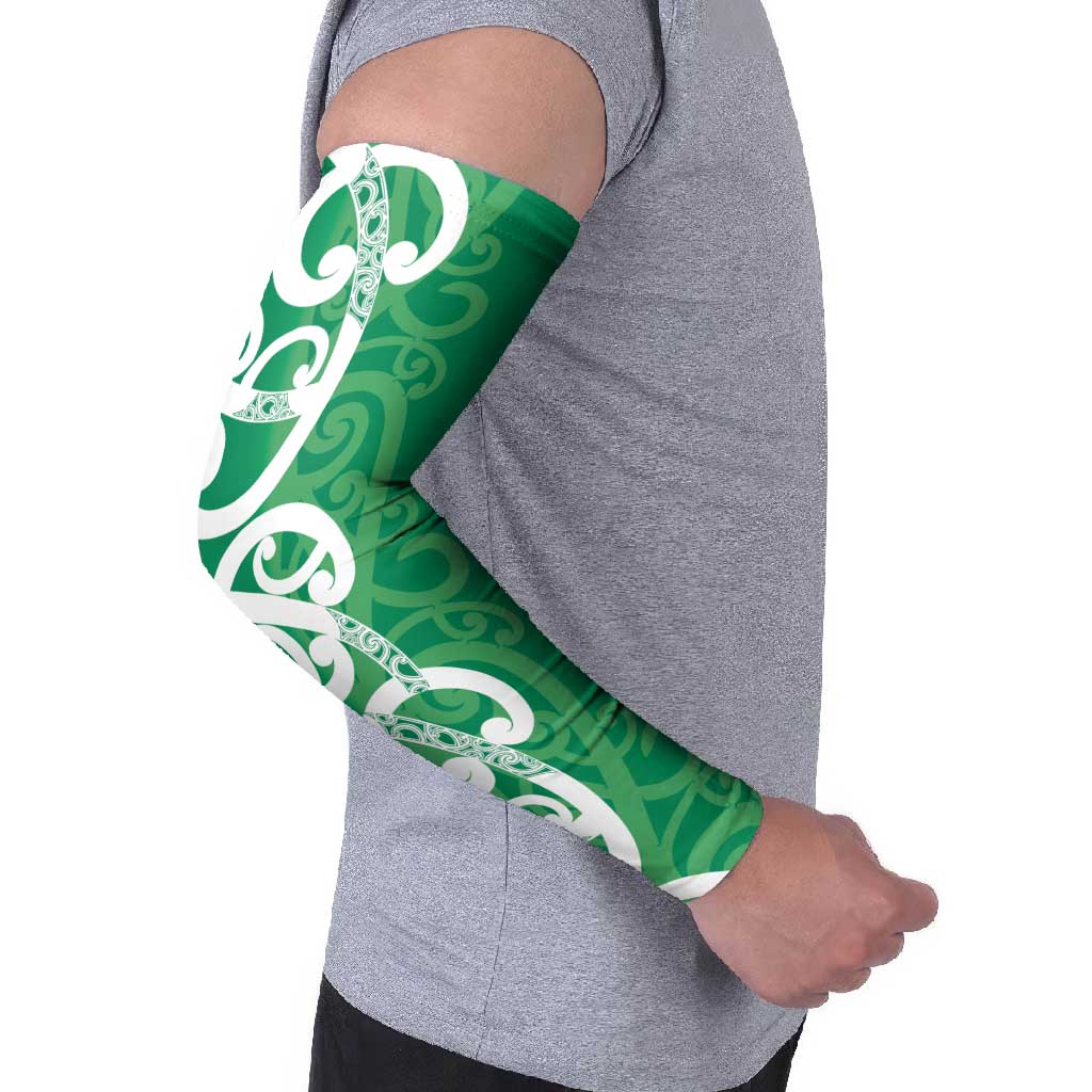 Pounamu Green Maori Arm Sleeves Koru Kowhaiwhai - Polynesian Pride