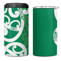 Pounamu Green Maori 4 in 1 Can Cooler Tumbler Koru Kowhaiwhai - Polynesian Pride