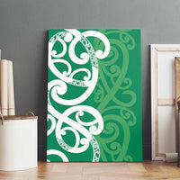 Pounamu Green Maori Canvas Wall Art Koru Kowhaiwhai - Polynesian Pride