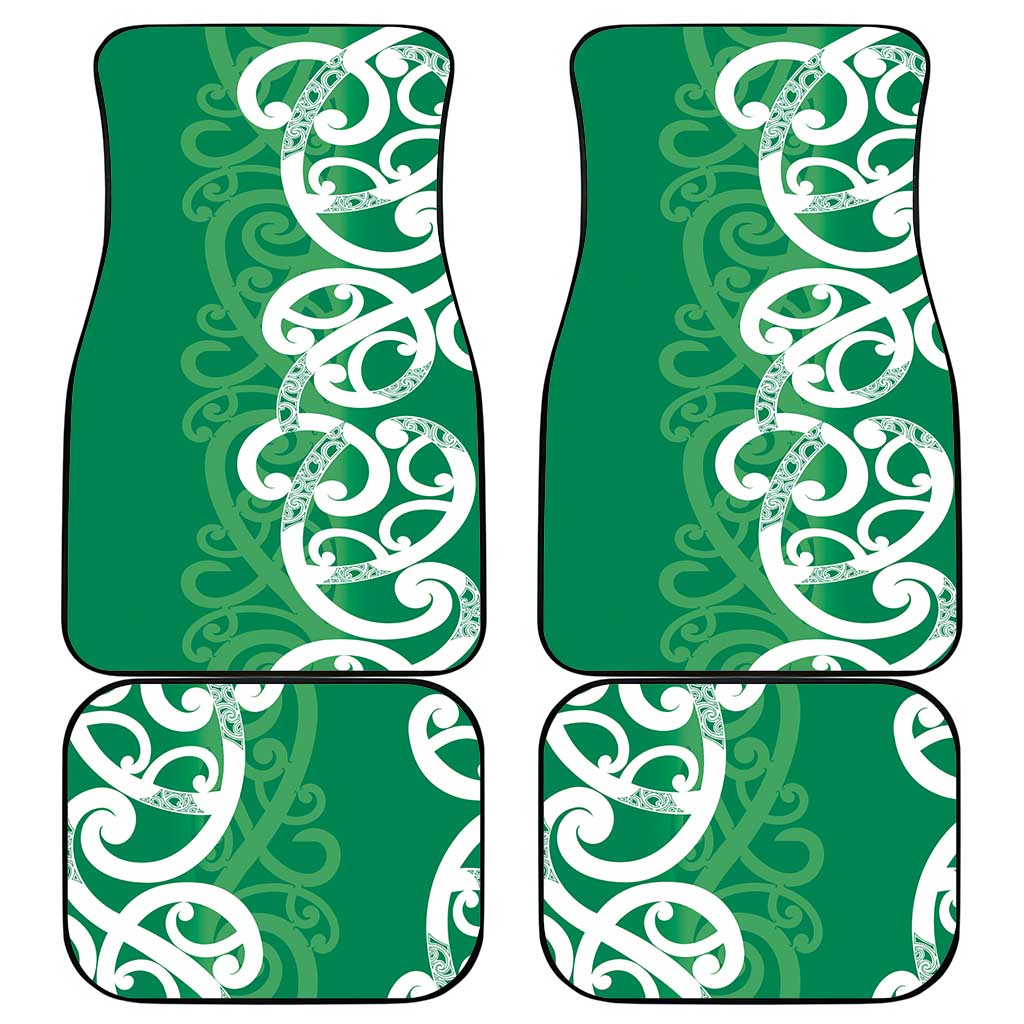 Pounamu Green Maori Car Mats Koru Kowhaiwhai - Polynesian Pride
