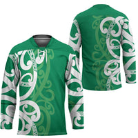 Pounamu Green Maori Hockey Jersey Koru Kowhaiwhai - Polynesian Pride