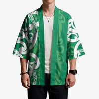 Pounamu Green Maori Kimono Koru Kowhaiwhai - Polynesian Pride
