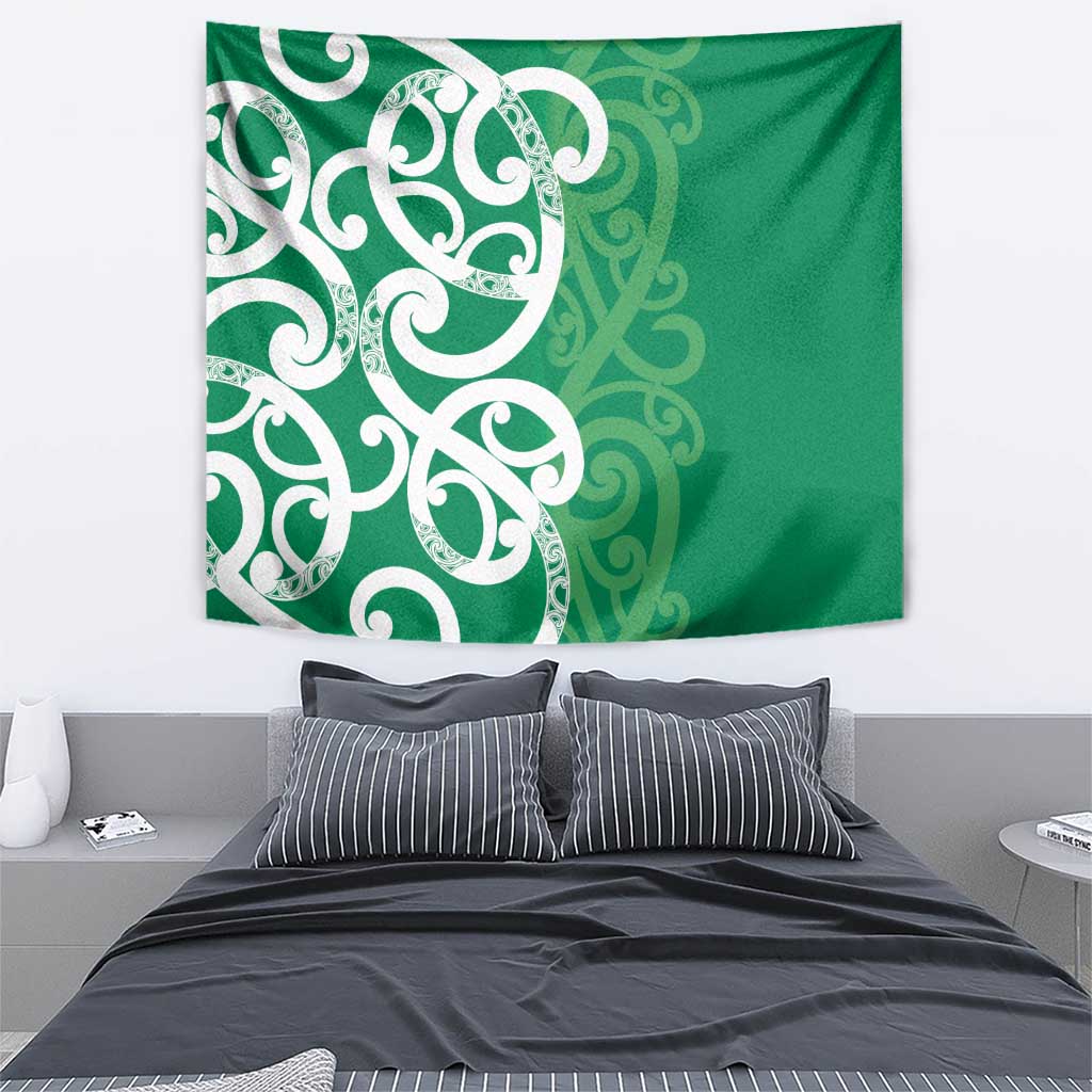 Pounamu Green Maori Tapestry Koru Kowhaiwhai - Polynesian Pride