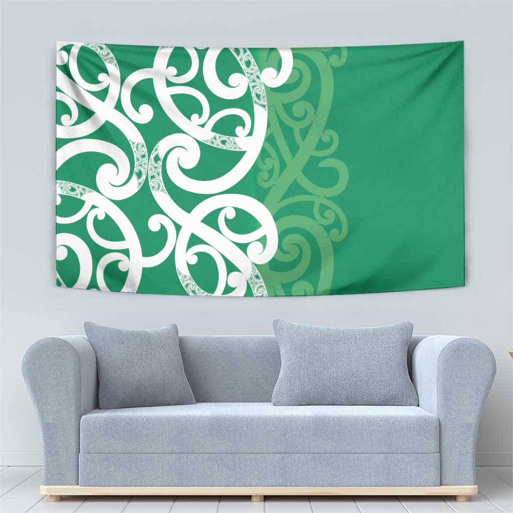 Pounamu Green Maori Tapestry Koru Kowhaiwhai - Polynesian Pride