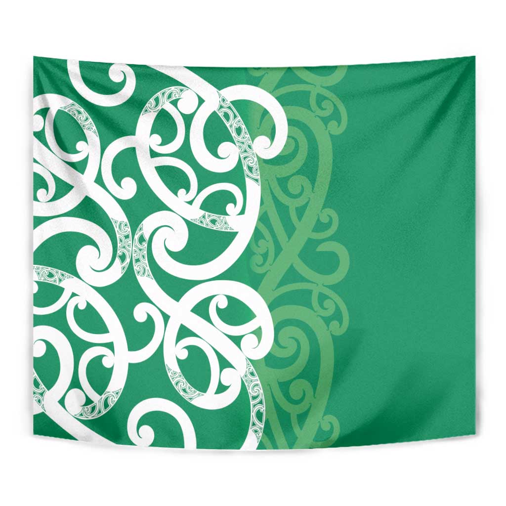Pounamu Green Maori Tapestry Koru Kowhaiwhai - Polynesian Pride