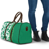 Pounamu Green Maori Travel Bag Koru Kowhaiwhai - Polynesian Pride