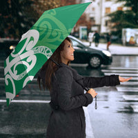 Pounamu Green Maori Umbrella Koru Kowhaiwhai - Polynesian Pride