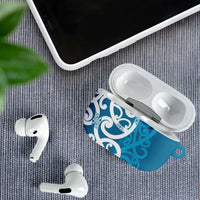 Azure Blue Maori AirPods Case Koru Kowhaiwhai - Polynesian Pride