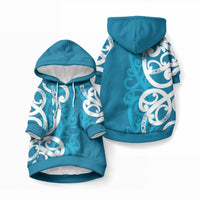 Azure Blue Maori Pet Hoodie Koru Kowhaiwhai LT7 Pullover Blue - Polynesian Pride
