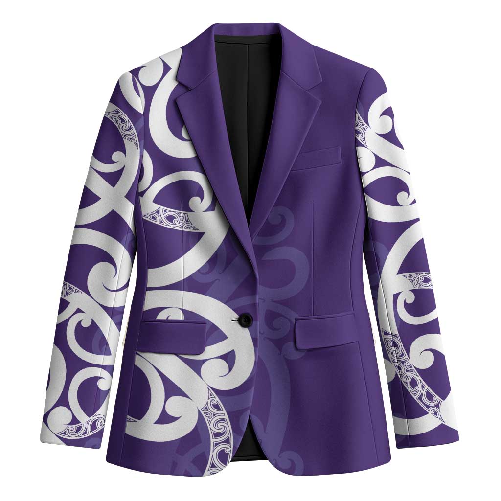Violet Green Maori Blazer Koru Kowhaiwhai - Polynesian Pride