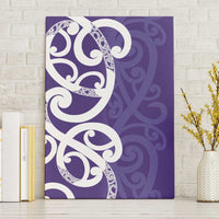 Violet Green Maori Canvas Wall Art Koru Kowhaiwhai - Polynesian Pride