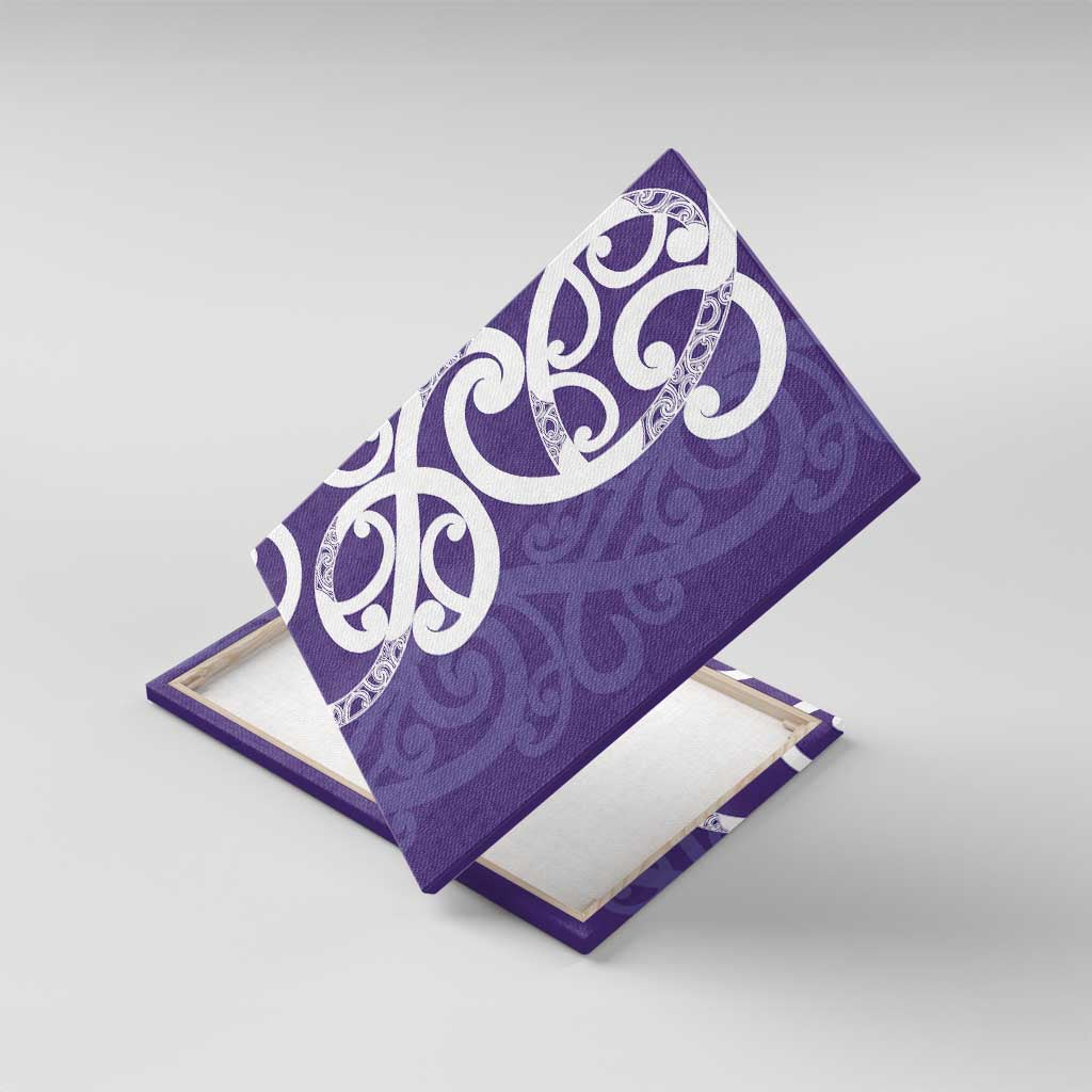 Violet Green Maori Canvas Wall Art Koru Kowhaiwhai - Polynesian Pride