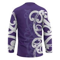 Violet Green Maori Hockey Jersey Koru Kowhaiwhai - Polynesian Pride