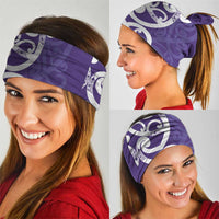 Violet Green Maori Neck Gaiter Koru Kowhaiwhai - Polynesian Pride