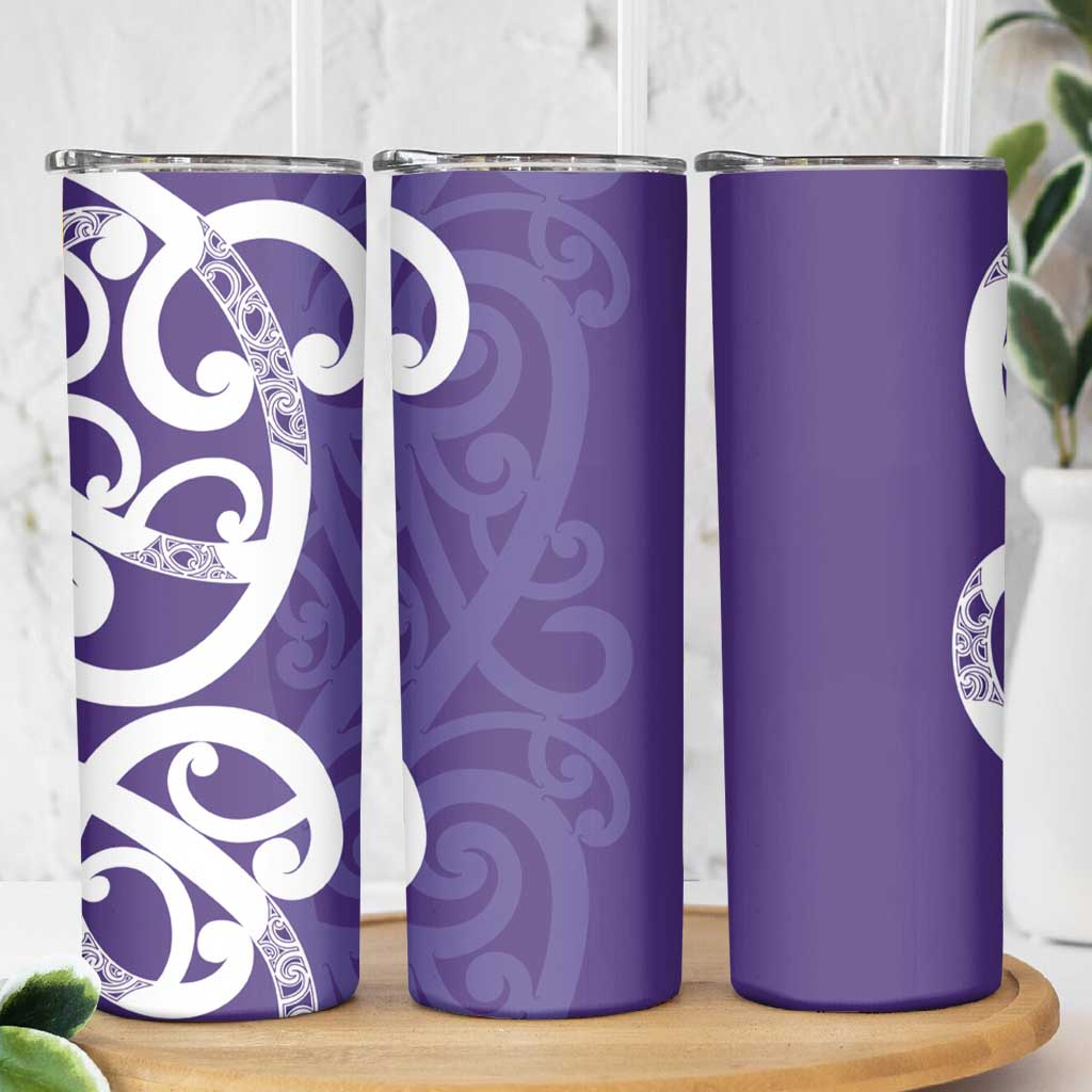 Violet Green Maori Skinny Tumbler Koru Kowhaiwhai - Polynesian Pride