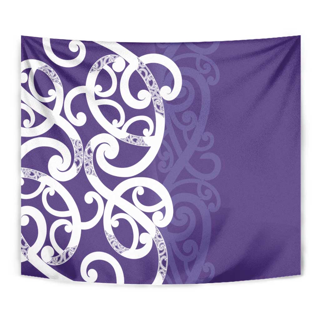 Violet Green Maori Tapestry Koru Kowhaiwhai - Polynesian Pride