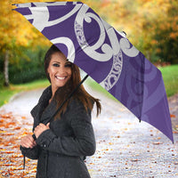 Violet Green Maori Umbrella Koru Kowhaiwhai - Polynesian Pride