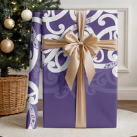 Violet Green Maori Wrapping Paper Koru Kowhaiwhai