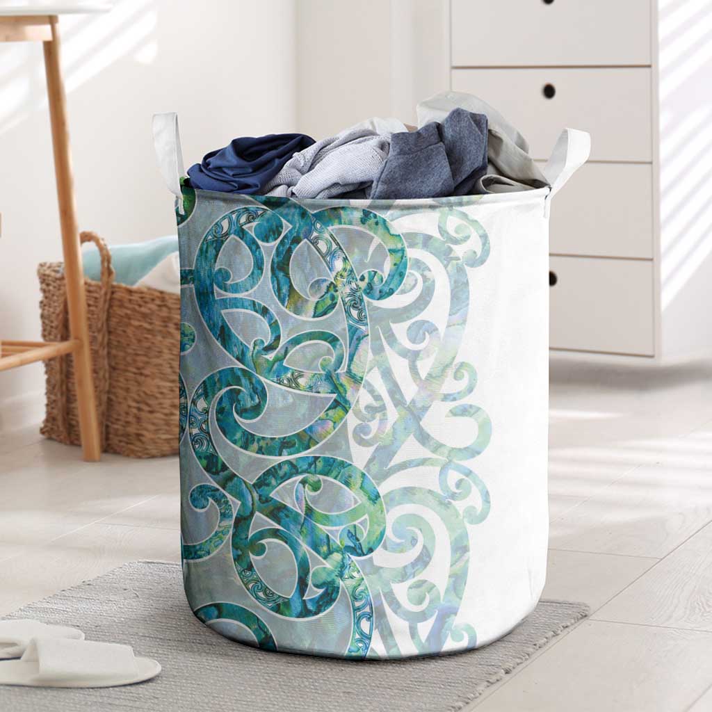 Paua Shell Maori Laundry Basket Koru Kowhaiwhai - Polynesian Pride