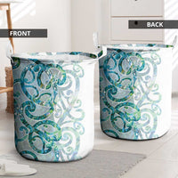 Paua Shell Maori Laundry Basket Koru Kowhaiwhai - Polynesian Pride