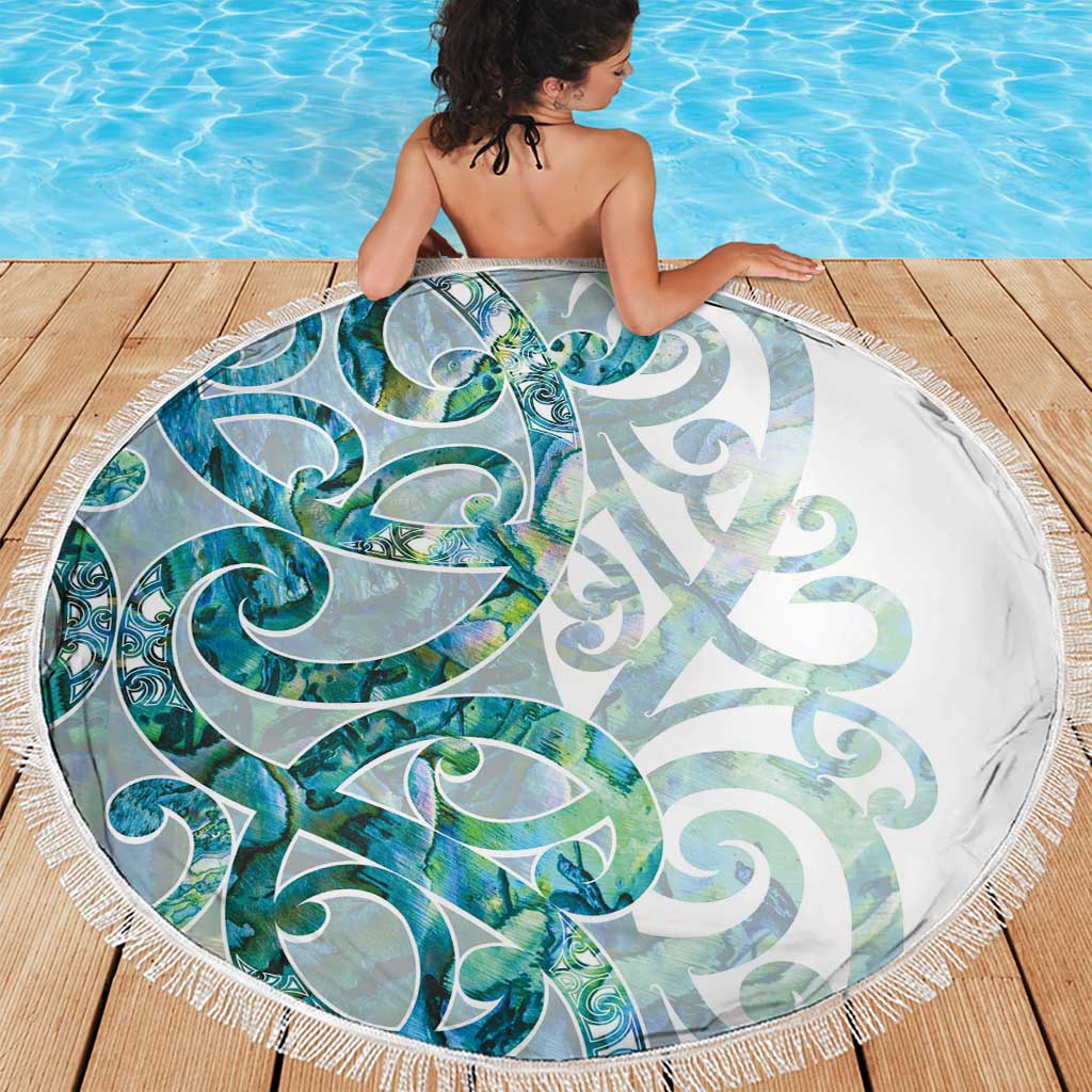 Paua Shell Maori Beach Blanket Koru Kowhaiwhai - Polynesian Pride