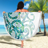Paua Shell Maori Beach Blanket Koru Kowhaiwhai - Polynesian Pride