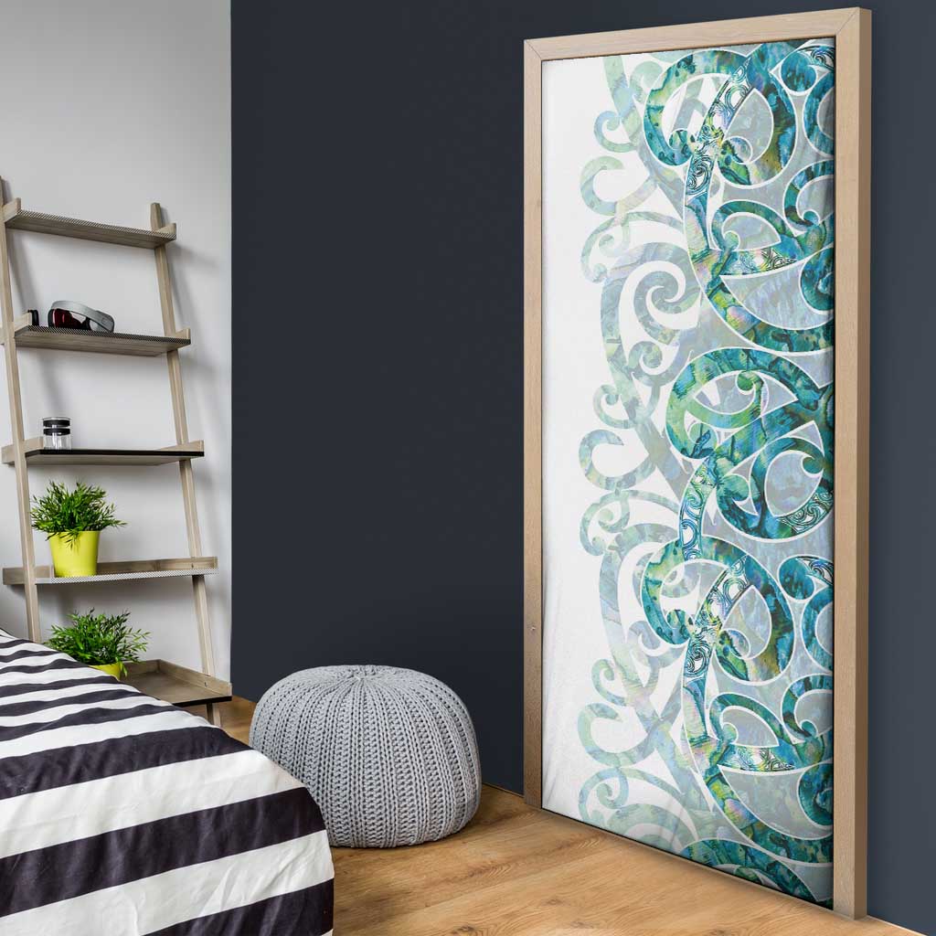 Paua Shell Maori Door Cover Koru Kowhaiwhai - Polynesian Pride