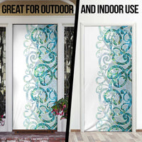 Paua Shell Maori Door Cover Koru Kowhaiwhai - Polynesian Pride