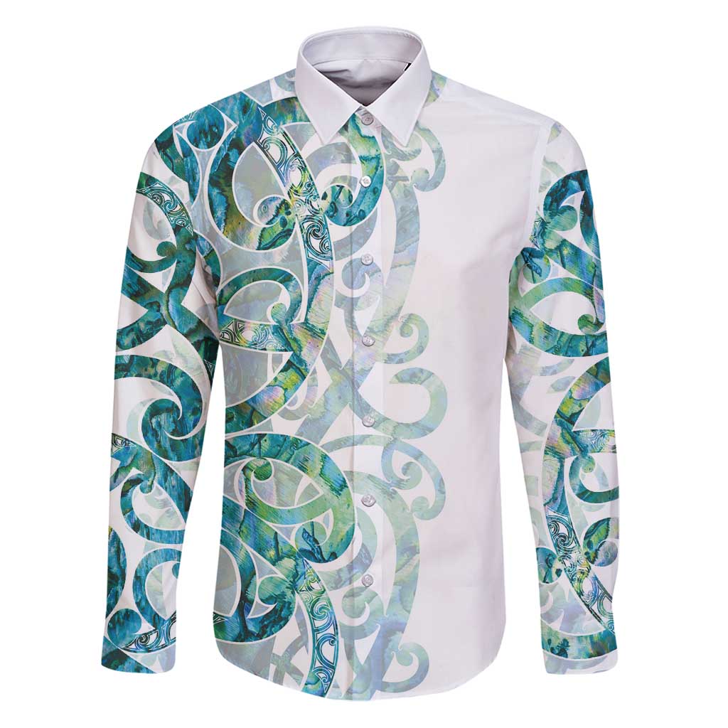 Paua Shell Maori Family Matching Puletasi and Hawaiian Shirt Koru Kowhaiwhai - Polynesian Pride