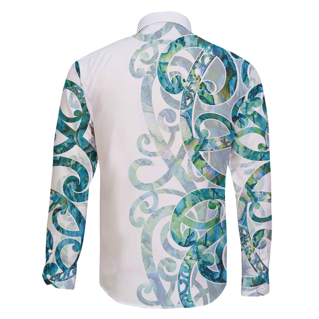Paua Shell Maori Family Matching Short Sleeve Bodycon Dress and Hawaiian Shirt Koru Kowhaiwhai LT7 - Polynesian Pride