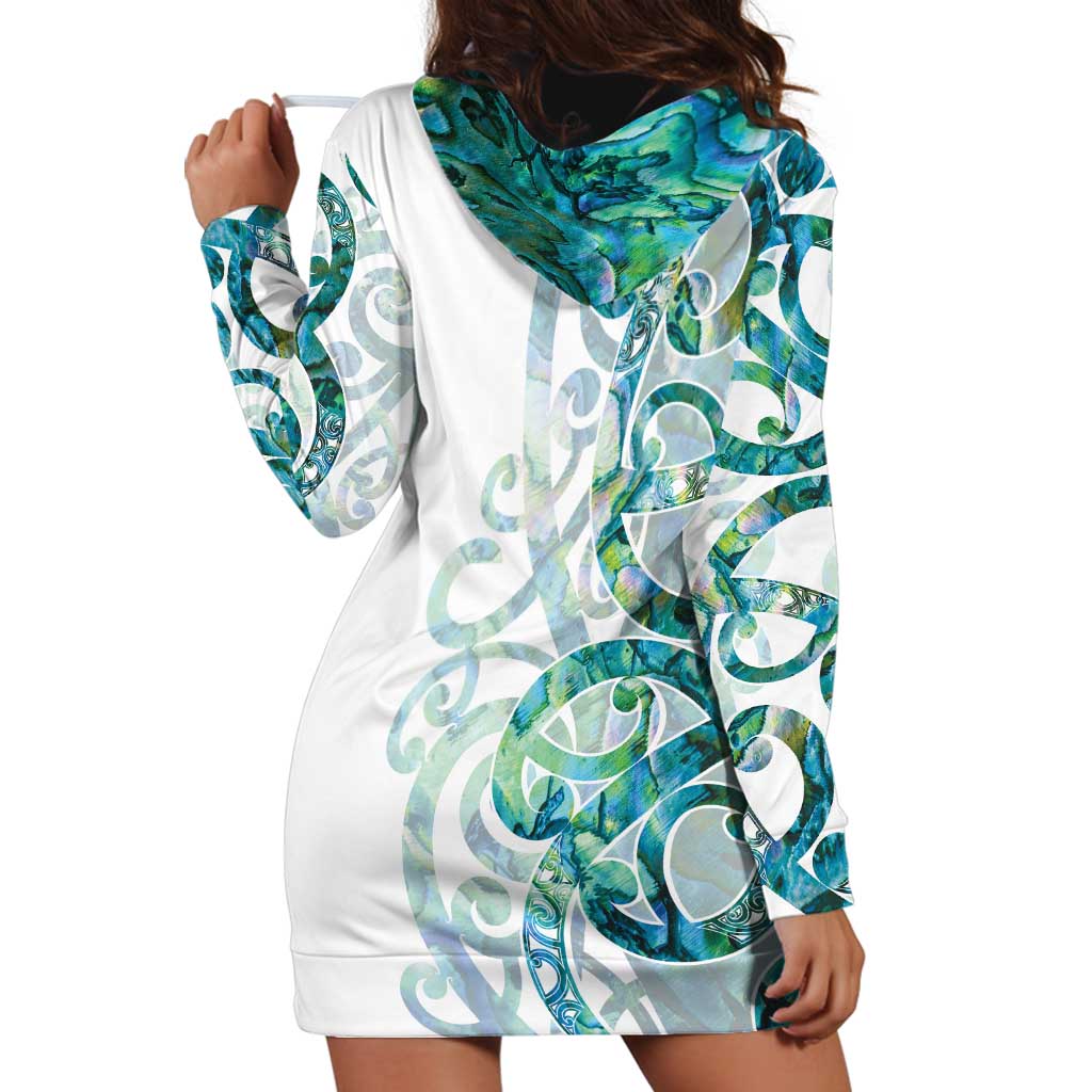 Paua Shell Maori Hoodie Dress Koru Kowhaiwhai - Polynesian Pride