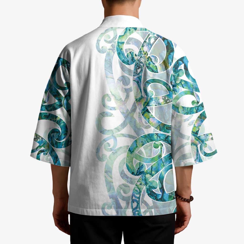 Paua Shell Maori Kimono Koru Kowhaiwhai - Polynesian Pride