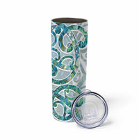 Paua Shell Maori Skinny Tumbler Koru Kowhaiwhai - Polynesian Pride