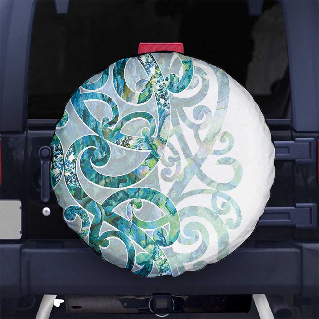 Paua Shell Maori Spare Tire Cover Koru Kowhaiwhai - Polynesian Pride