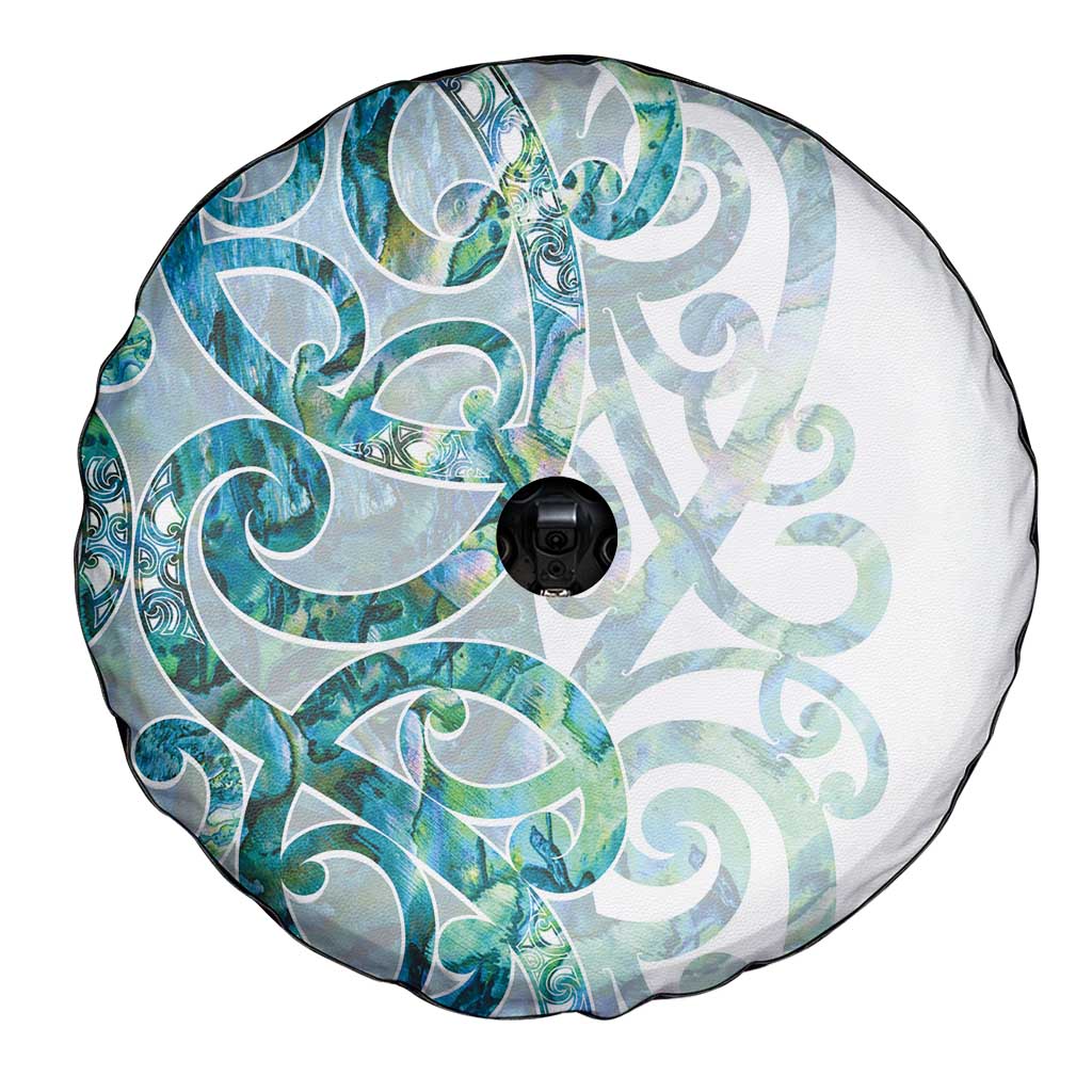 Paua Shell Maori Spare Tire Cover Koru Kowhaiwhai - Polynesian Pride