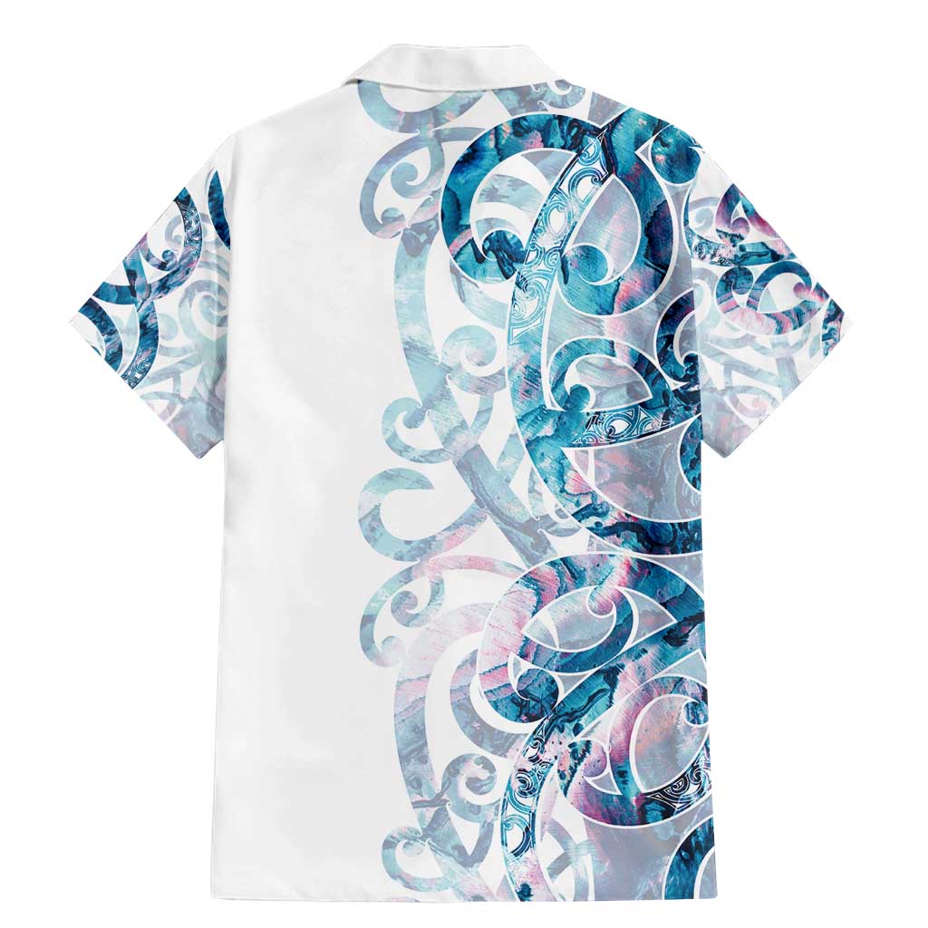 Turquoise Paua Shell Maori Family Matching Mermaid Dress and Hawaiian Shirt Koru Kowhaiwhai LT7 - Polynesian Pride