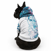 Turquoise Paua Shell Maori Pet Hoodie Koru Kowhaiwhai LT7 - Polynesian Pride