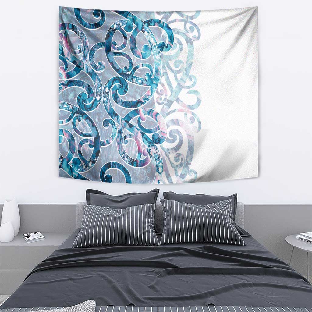 Turquoise Paua Shell Maori Tapestry Koru Kowhaiwhai - Polynesian Pride