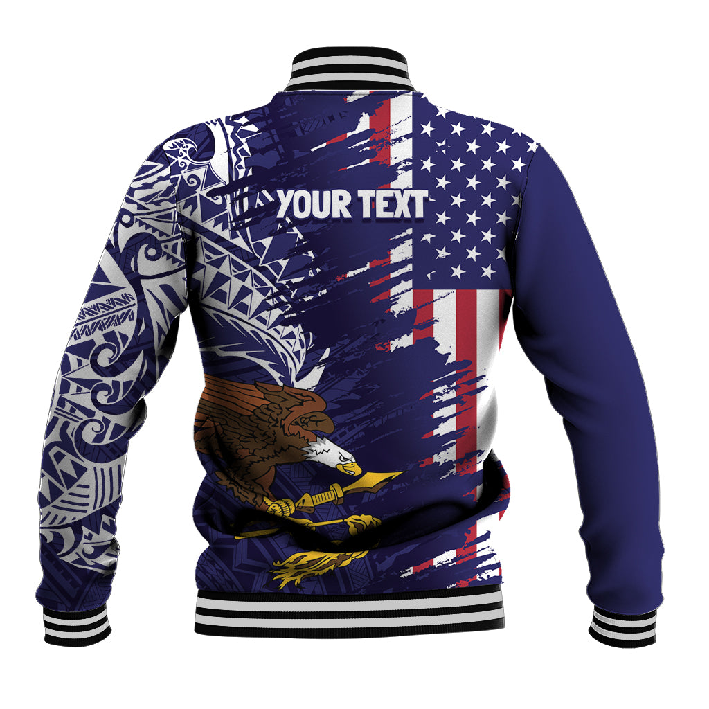 American Samoa Mix US Baseball Jacket Flag Day Grunge Style LT7 - Polynesian Pride