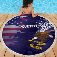 American Samoa Mix US Beach Blanket Flag Day Grunge Style