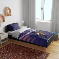 American Samoa Mix US Bedding Set Flag Day Grunge Style