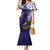 American Samoa Mix US Family Matching Mermaid Dress and Hawaiian Shirt Flag Day Grunge Style LT7 Mom's Dress Blue - Polynesian Pride
