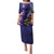 American Samoa Mix US Family Matching Puletasi and Hawaiian Shirt Flag Day Grunge Style LT7 Mom's Dress Blue - Polynesian Pride