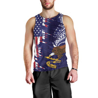 American Samoa Mix US Men Tank Top Flag Day Grunge Style LT7 - Polynesian Pride