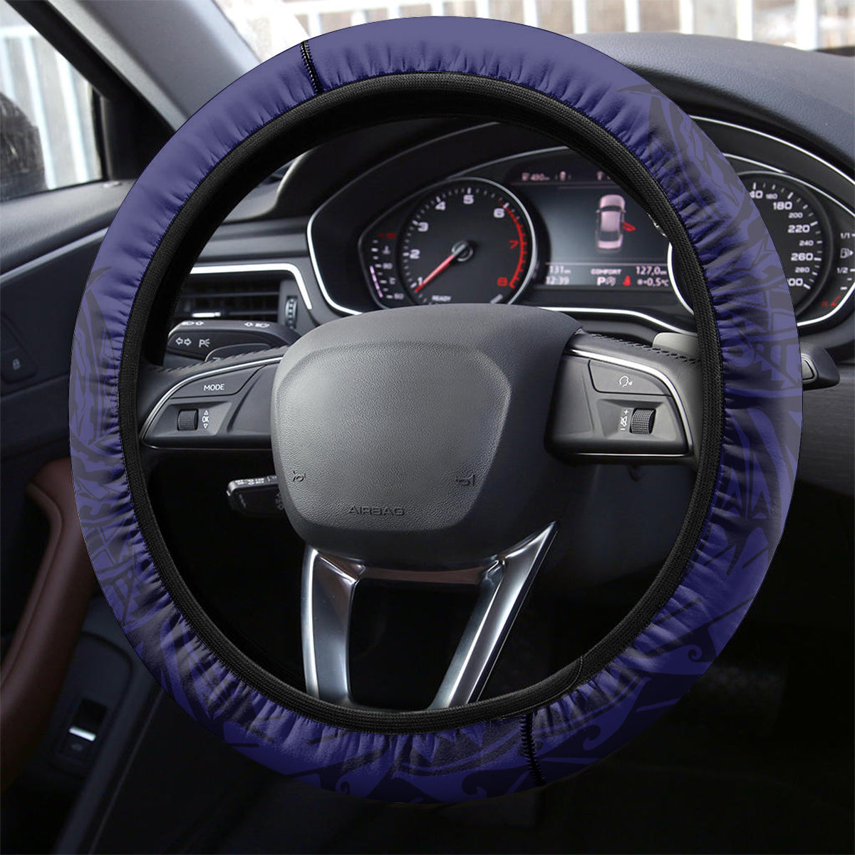 American Samoa Mix US Steering Wheel Cover Flag Day Grunge Style