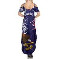 American Samoa Mix US Summer Maxi Dress Flag Day Grunge Style LT7 - Polynesian Pride